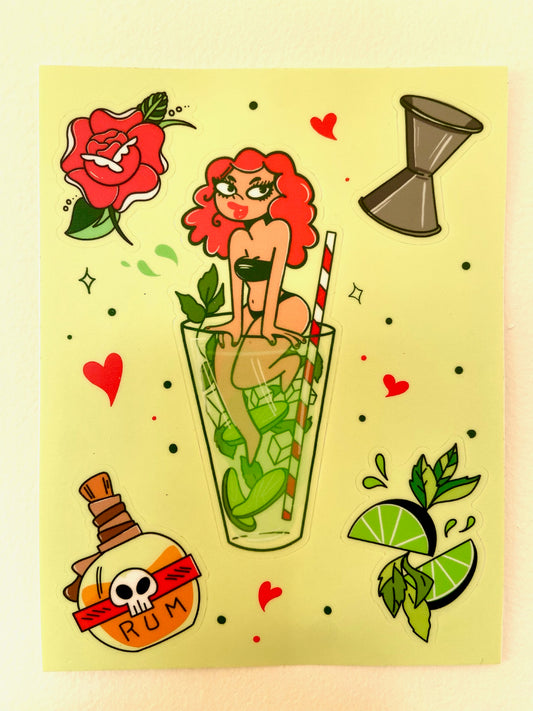 Mojito Cocktail Sticker Pack